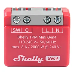 Shelly 1PM Mini Gen4 smart strömbrytarmodul