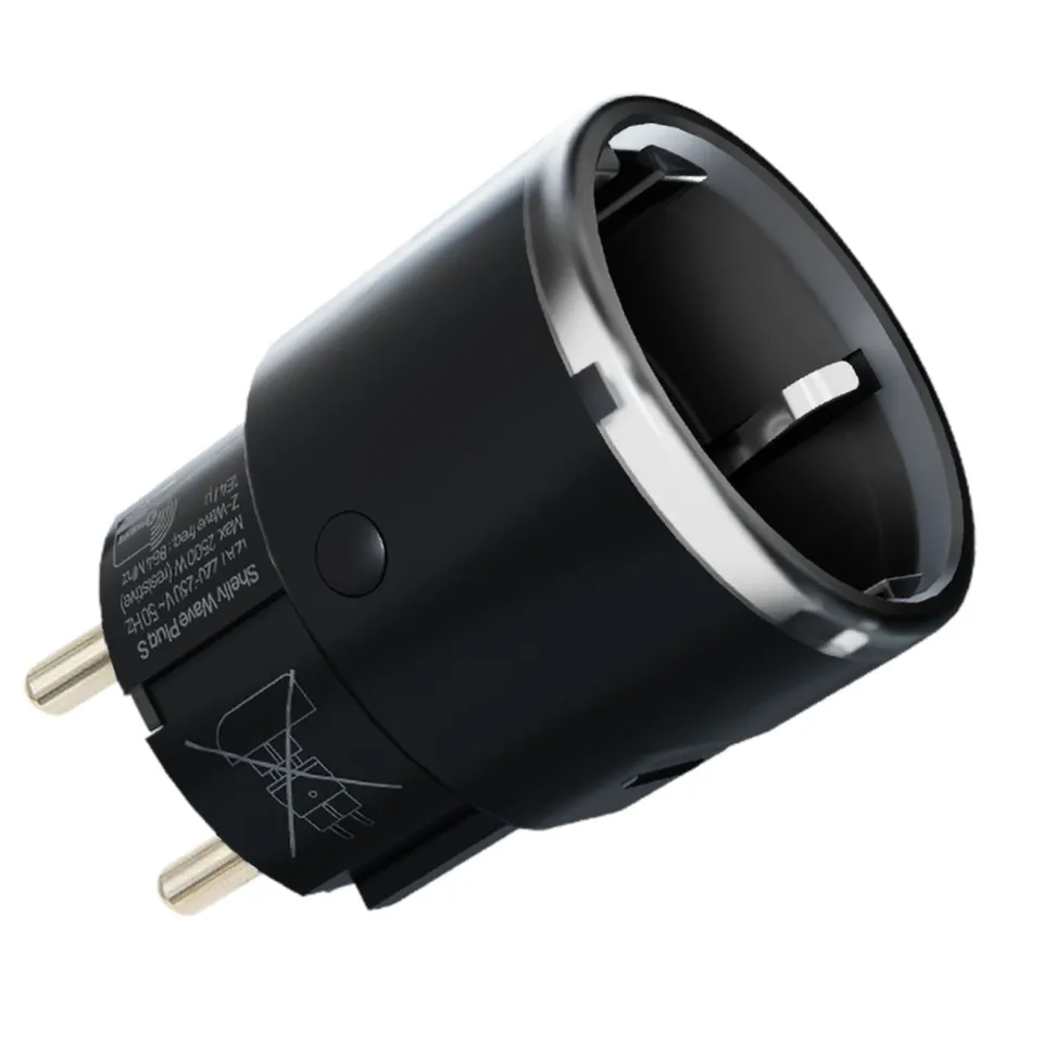 Shelly Wave Plug S LR – smart Z-Wave-plugg med energimätning Svart
