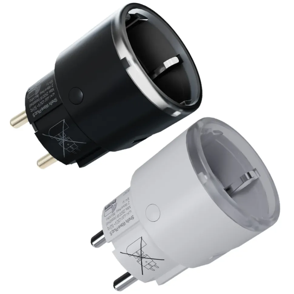 Shelly Wave Plug S LR – smart Z-Wave-plugg med energimätning Svart