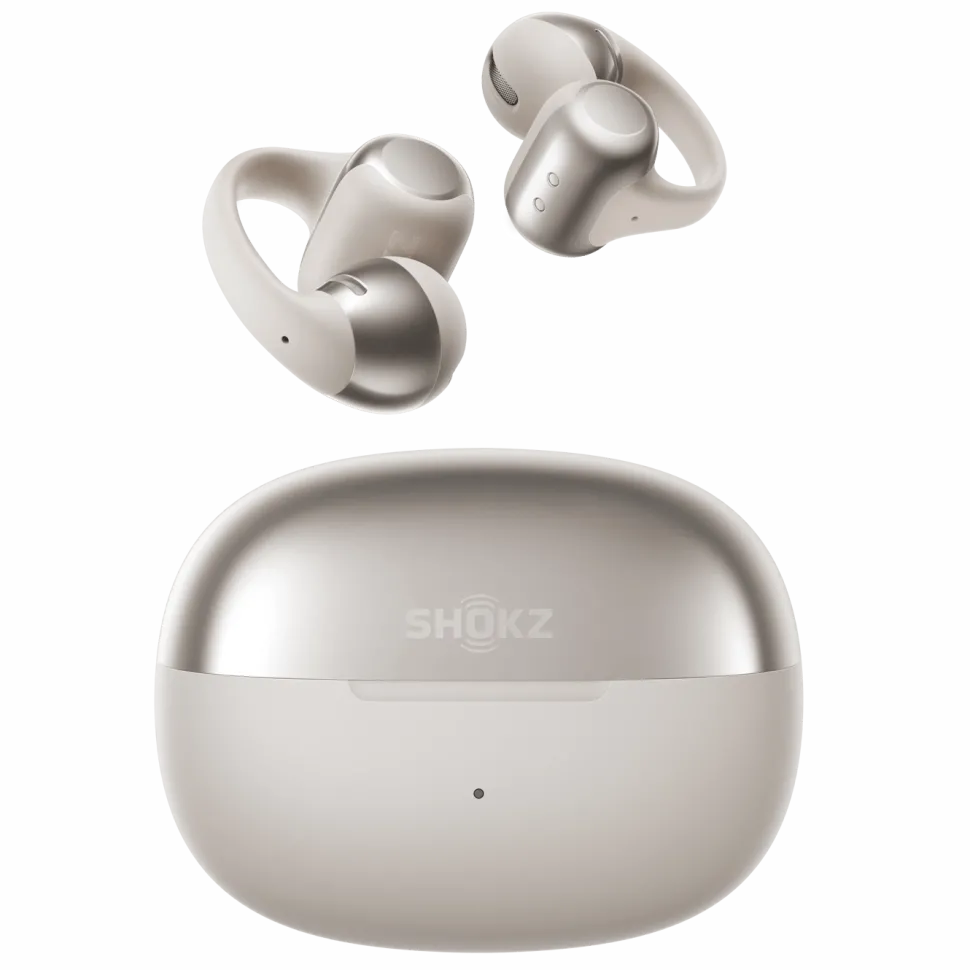Shokz OpenDots One – Trådlösa öppna clip-on-hörlurar Grå