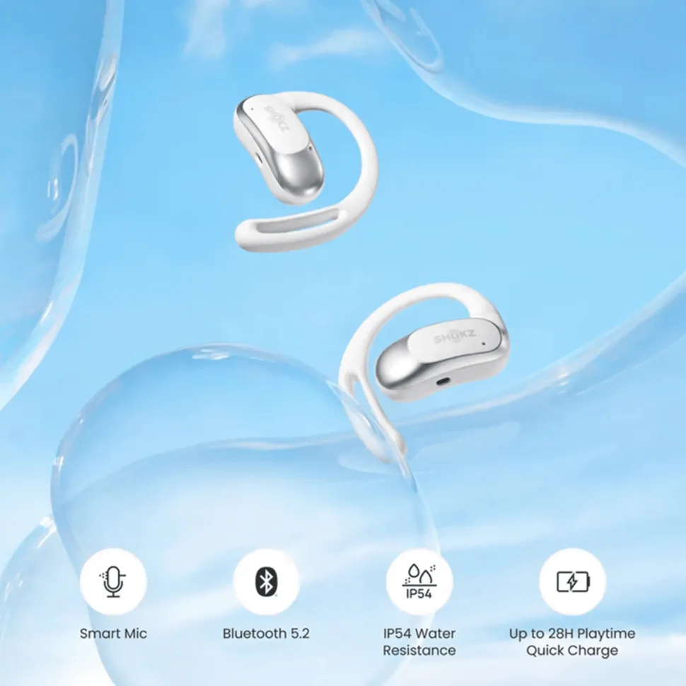 Shokz OpenFit Air Trådlösa hörlurar Vit
