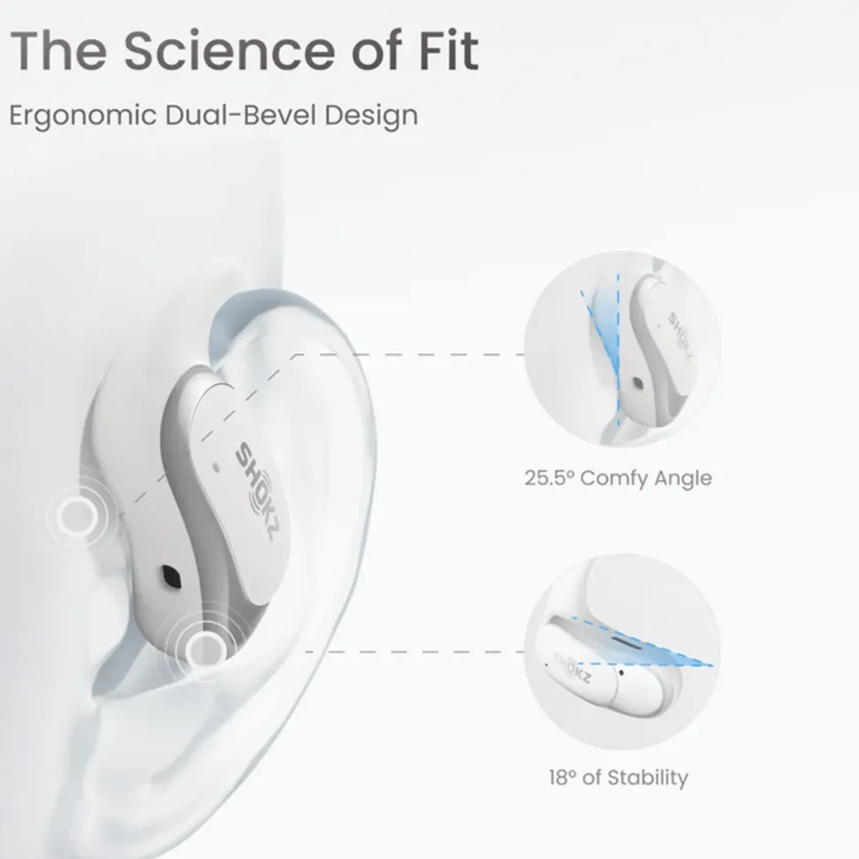 Shokz OpenFit Air Trådlösa hörlurar Vit