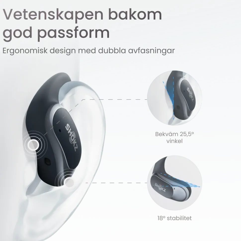 Shokz OpenFit Air Trådlösa hörlurar Svart