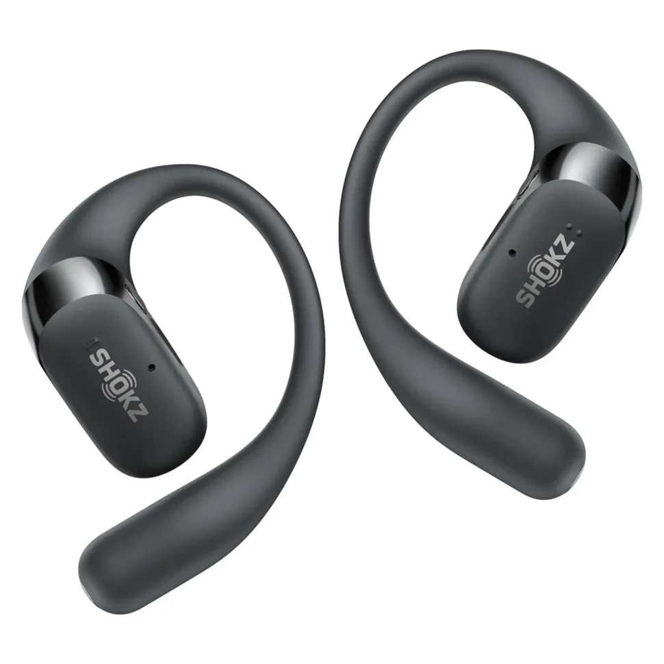 Shokz OpenFit 2+ open-ear-hörlurar Svart