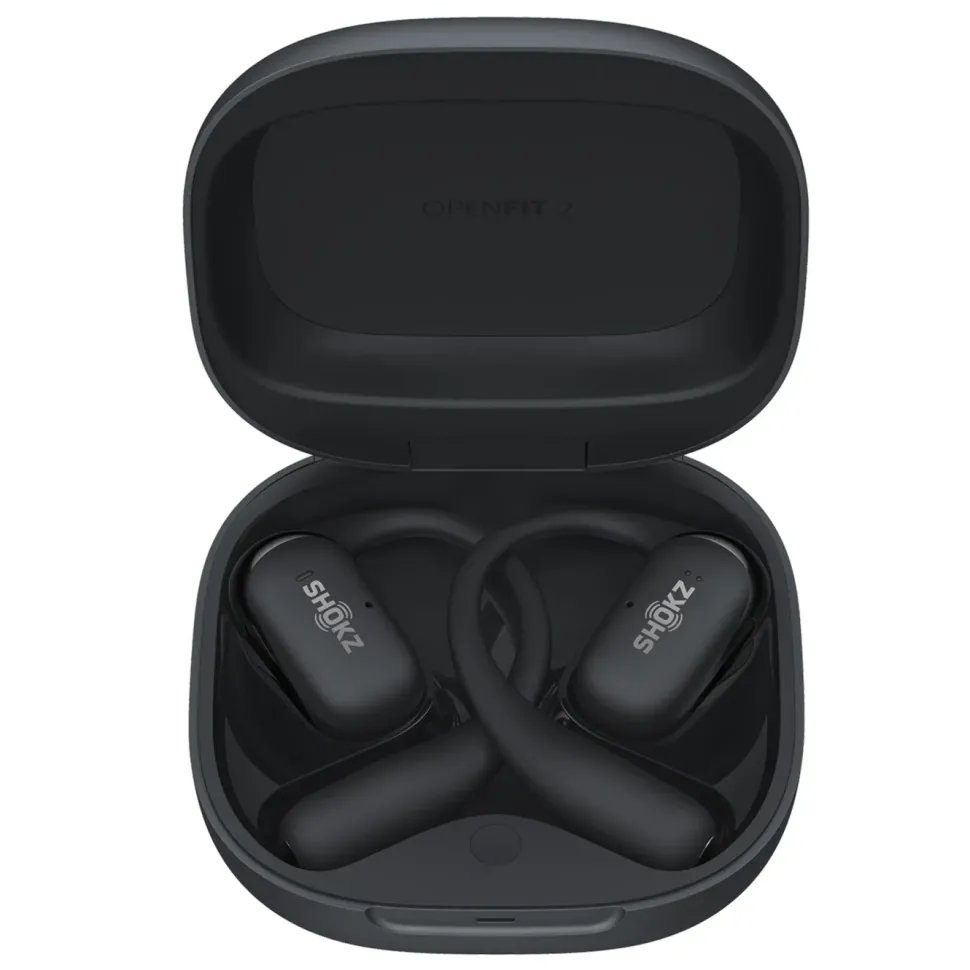 Shokz OpenFit 2+ open-ear-hörlurar Svart