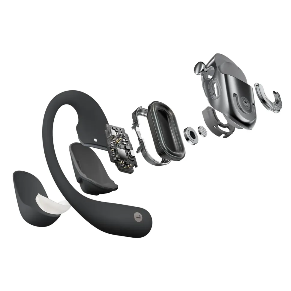 Shokz OpenFit 2+ open-ear-hörlurar Svart