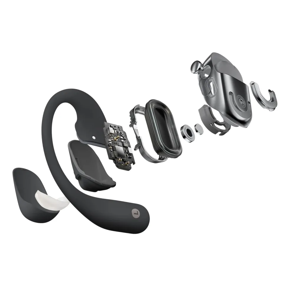 Shokz OpenFit 2+ open-ear-hörlurar Svart