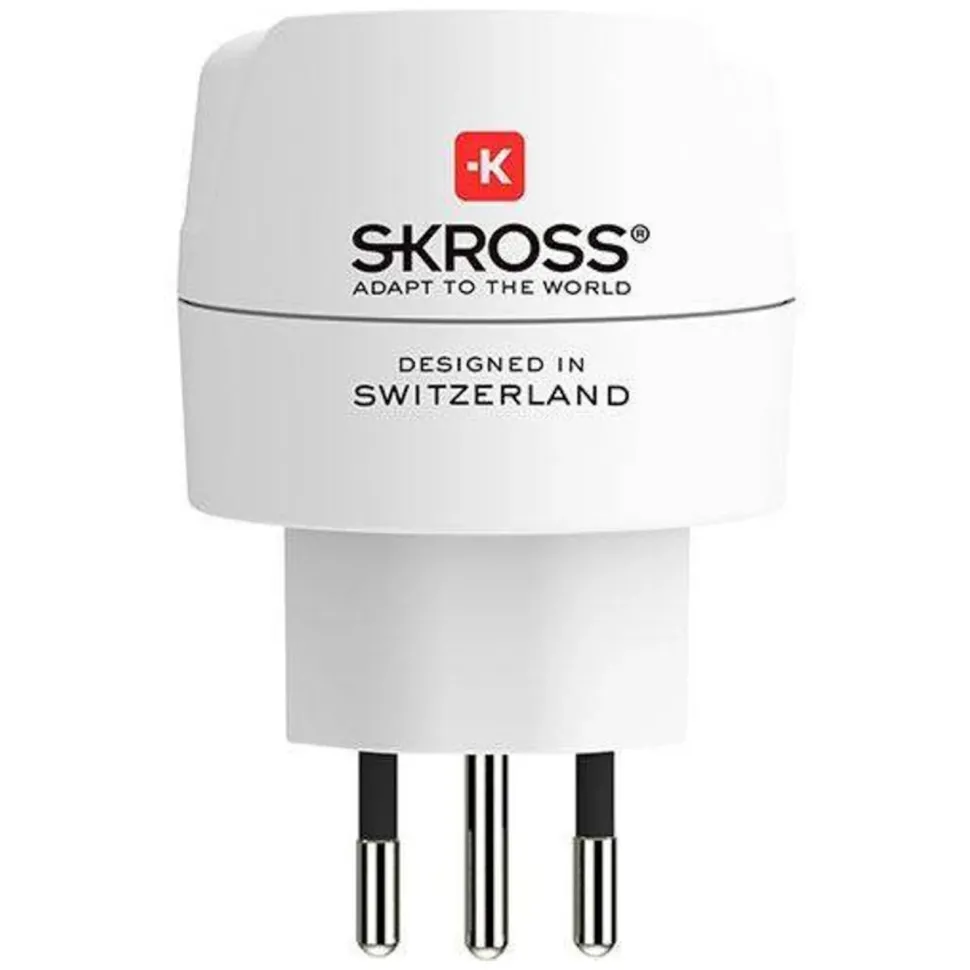 Skross Jordad reseadapter Schweiz, Italien och Brasilien