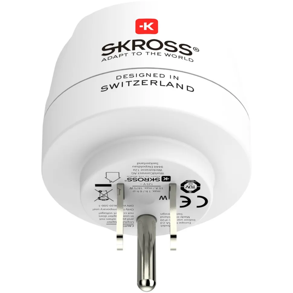 Skross Jordad reseadapter USA