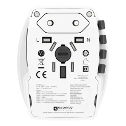 Skross Ojordad reseadapter Universal med USB PD 65W