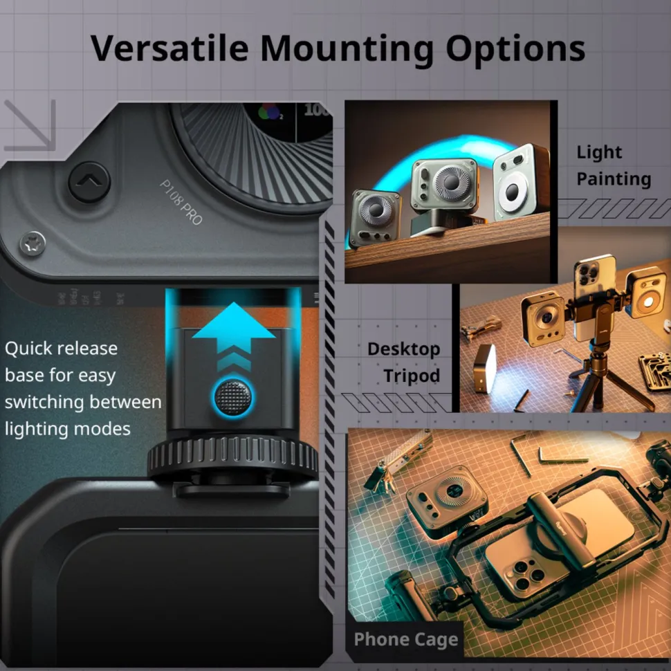 SmallRig Vibe P108 Pro mini-LED-videolampa
