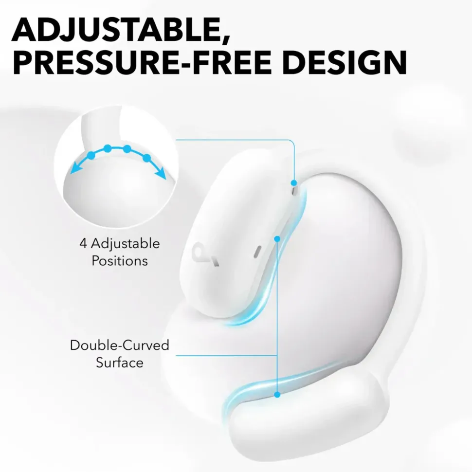 Soundcore AeroFit 2 Open-Ear hörlurar Vit