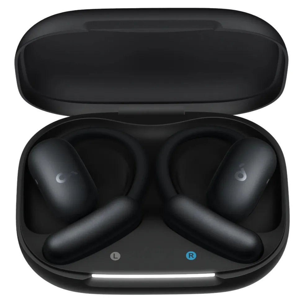 Soundcore AeroFit 2 Open-Ear hörlurar Svart