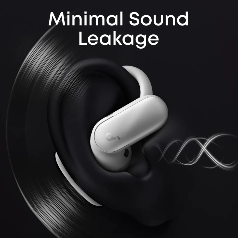 Soundcore AeroFit 2 Pro open ear-hörlurar med brusreducering Vit