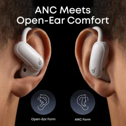 Soundcore AeroFit 2 Pro open ear-hörlurar med brusreducering Vit