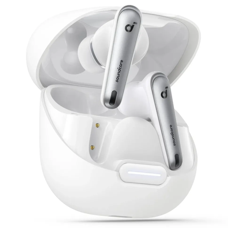 Soundcore Liberty 4 NC trådlösa hörlurar med brusreducering Clear White