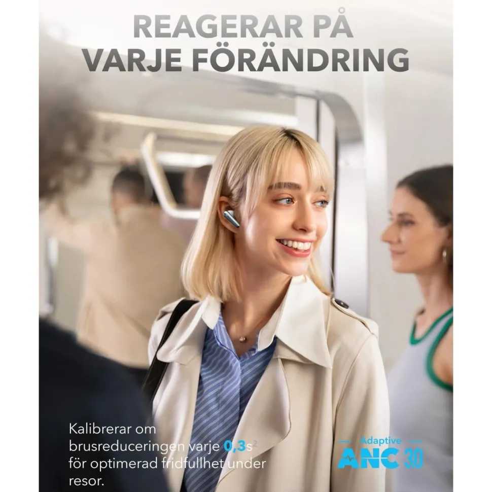 Soundcore Liberty 4 Pro trådlösa hörlurar med brusreducering White