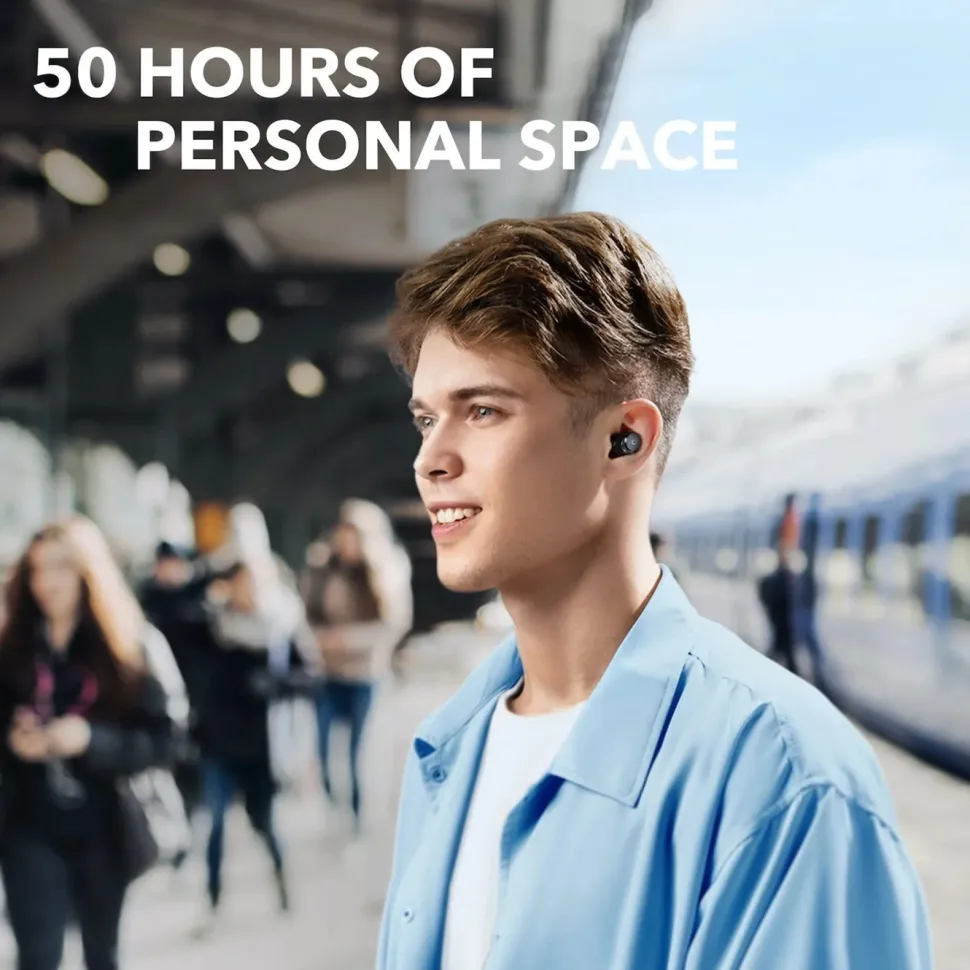 Soundcore Space A40 trådlösa hörlurar med brusreducering Svart