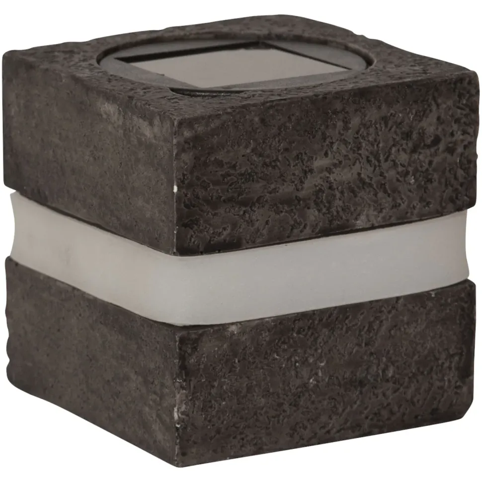 Star Trading Stonecube Trädgårdsbelysning med solceller 2-pack