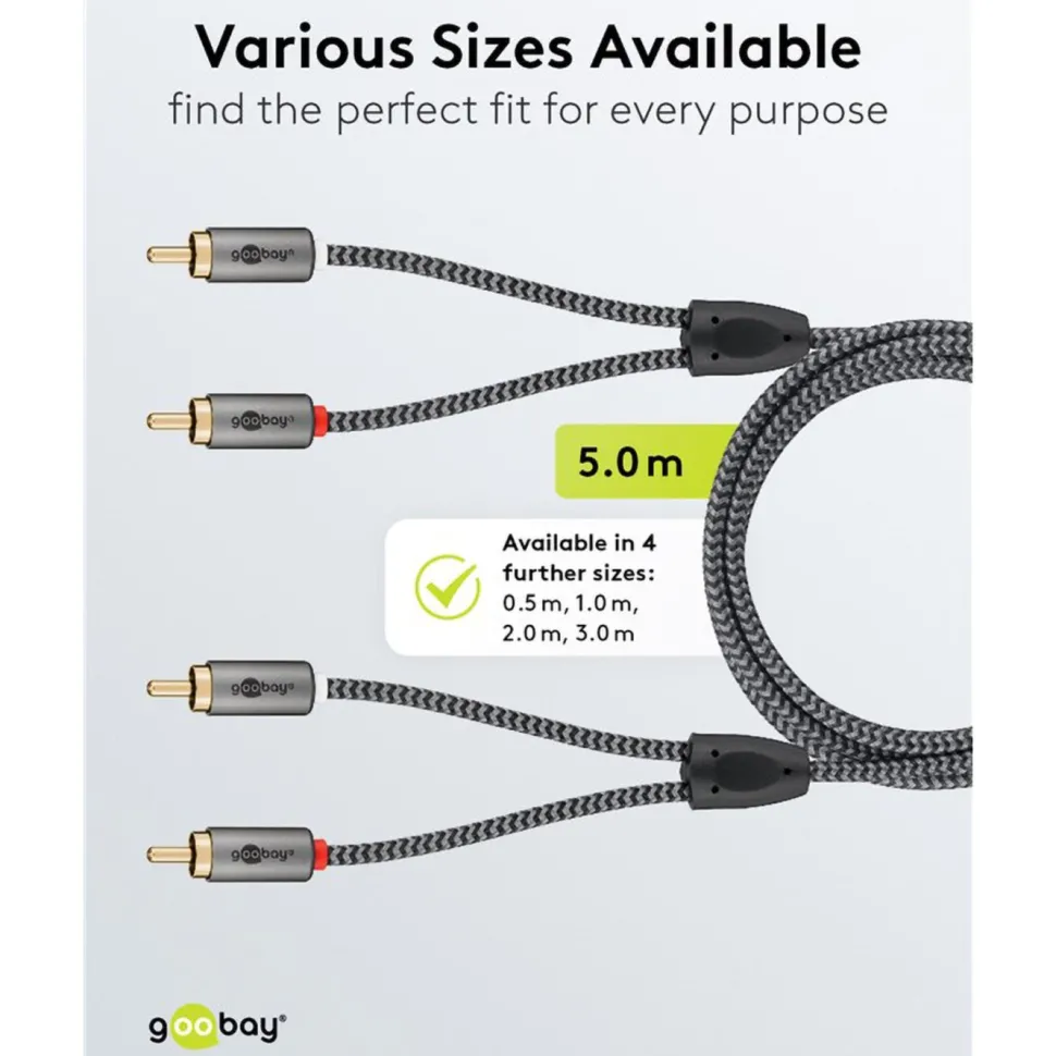 Stereo RCA-kabel 5 m