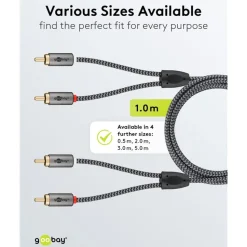 Stereo RCA-kabel 2 m
