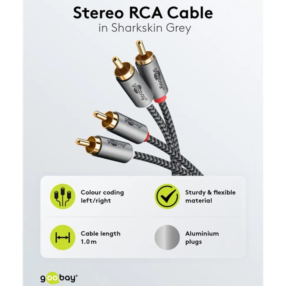 Stereo RCA-kabel 2 m