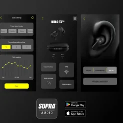 Supra NiTRO-TX Pro in-ear-hörlurar med brusreducering Svart
