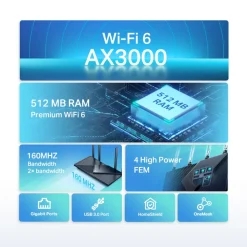 TP-Link Archer AX55 Trådlös router AX3000