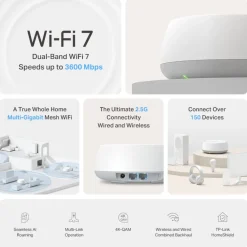 TP-Link Deco BE25 Mesh-system med Wifi 7 BE3600 3-pack