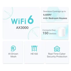 TP-Link Deco X50 AX3000 Trådlöst Wifi 6-mesh-system 3-pack