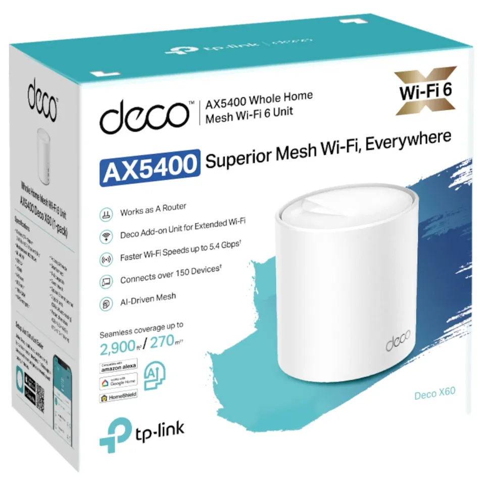 TP-Link Deco X60 V3.20 Mesh-system AX5400 1-pack