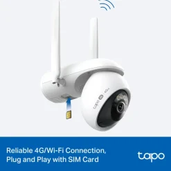 TP-Link Tapo C665G Solcellsdriven 4K Pan/Tilt övervakningskamera med Wi-Fi/4G