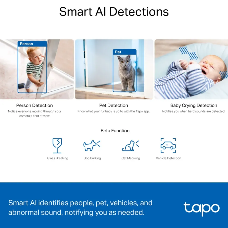 TP-Link Tapo C230 Pan/Tilt AI Övervakningskamera