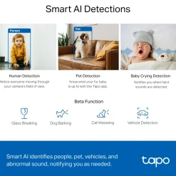 TP-Link Tapo C220 Pan/Tilt AI Övervakningskamera