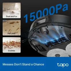 TP-Link Tapo RV50 Pro Omni – Robotdammsugare med basstation