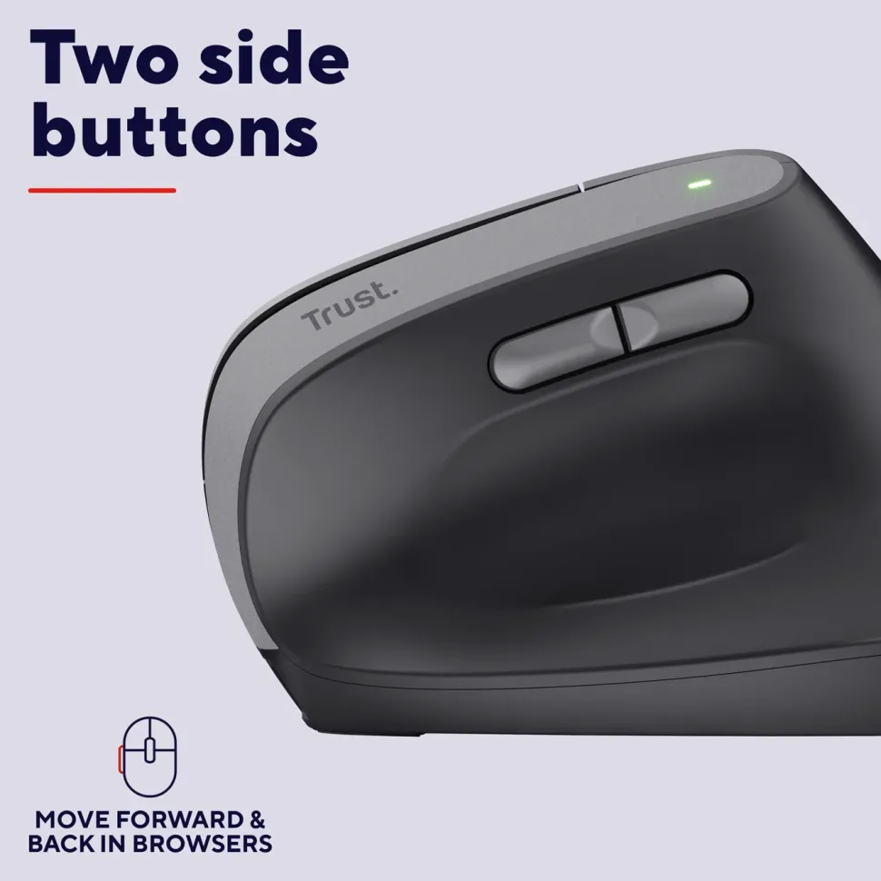 Trust Bayo II Ergonomisk trådlös mus