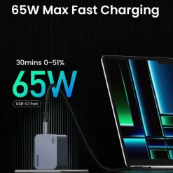 Ugreen Nexode Pro 65 W GaN-snabbladdare med 3 portar