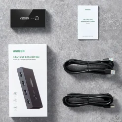 Ugreen USB 3.0-switch med 4 portar för två datorer