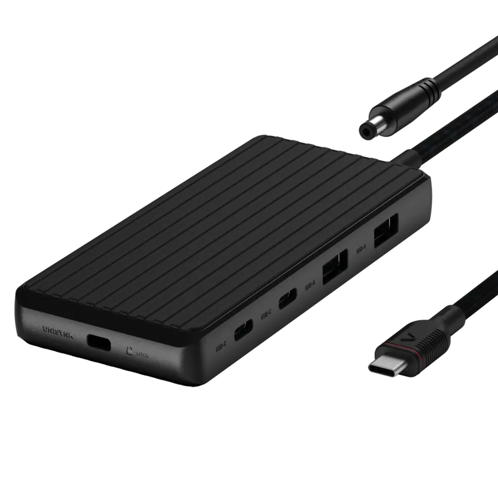 Unisynk USB-C-dockningsstation 9 portar 4K för dubbla skärmar