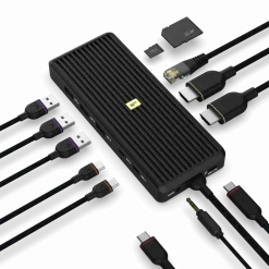Unisynk USB-C-Hubb 12 portar 8K för dubbla skärmar