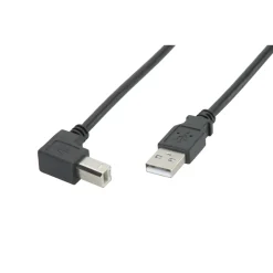 USB-B-kabel med vinklad kontakt 1,0 m