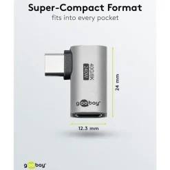 USB-C-adapter med 90° horisontell vinkel – USB4
