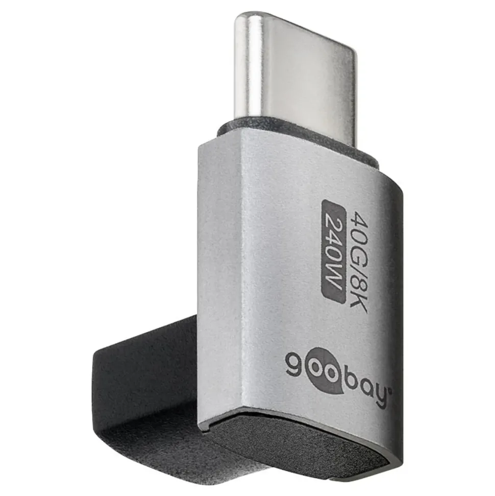 USB-C-vinkeladapter 90° med USB4-stöd