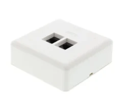 Utanpåliggande UTP-nätverksuttag Cat. 6 2-port