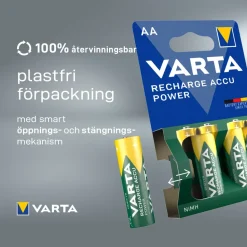 Varta Laddningsbara AA-batterier 2600 mAh 4-pack
