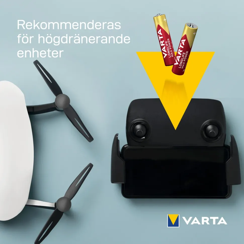 Varta Longlife Max Power AAA-batterier 8-pack