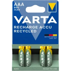 Varta Recharge Recycled AAA-batterier 800 mAh 4-pack