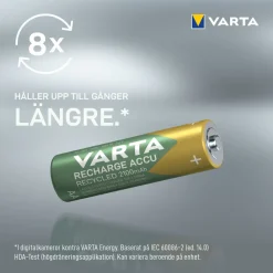 Varta Recharge Recycled AA-batterier 2100 mAh 4-pack