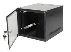 10" väggskåp Svart 4U
