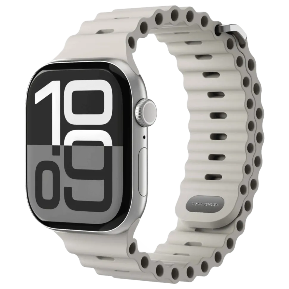 Vonmählen Wave Band 2 till Apple Watch 44/45/46/49 mm Cream